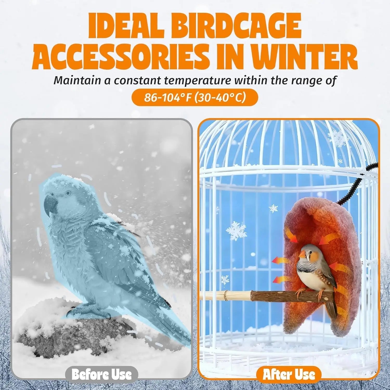 Bird Cage Heater 5V Low Voltage Corner Warmer Constant Temp Parrot Perch