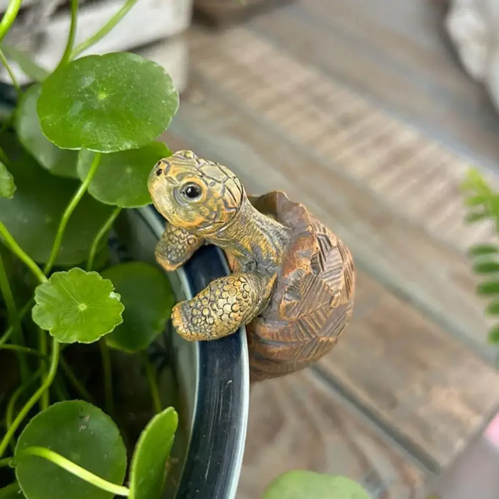 1/2Pcs Creative Simulation of Small Turtles Resin Crafts Gardening Balcony Flower Pot Decoration Home Fish Tank Small Ornaments