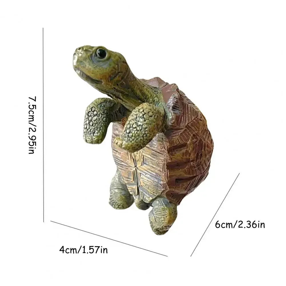 1/2Pcs Creative Simulation of Small Turtles Resin Crafts Gardening Balcony Flower Pot Decoration Home Fish Tank Small Ornaments